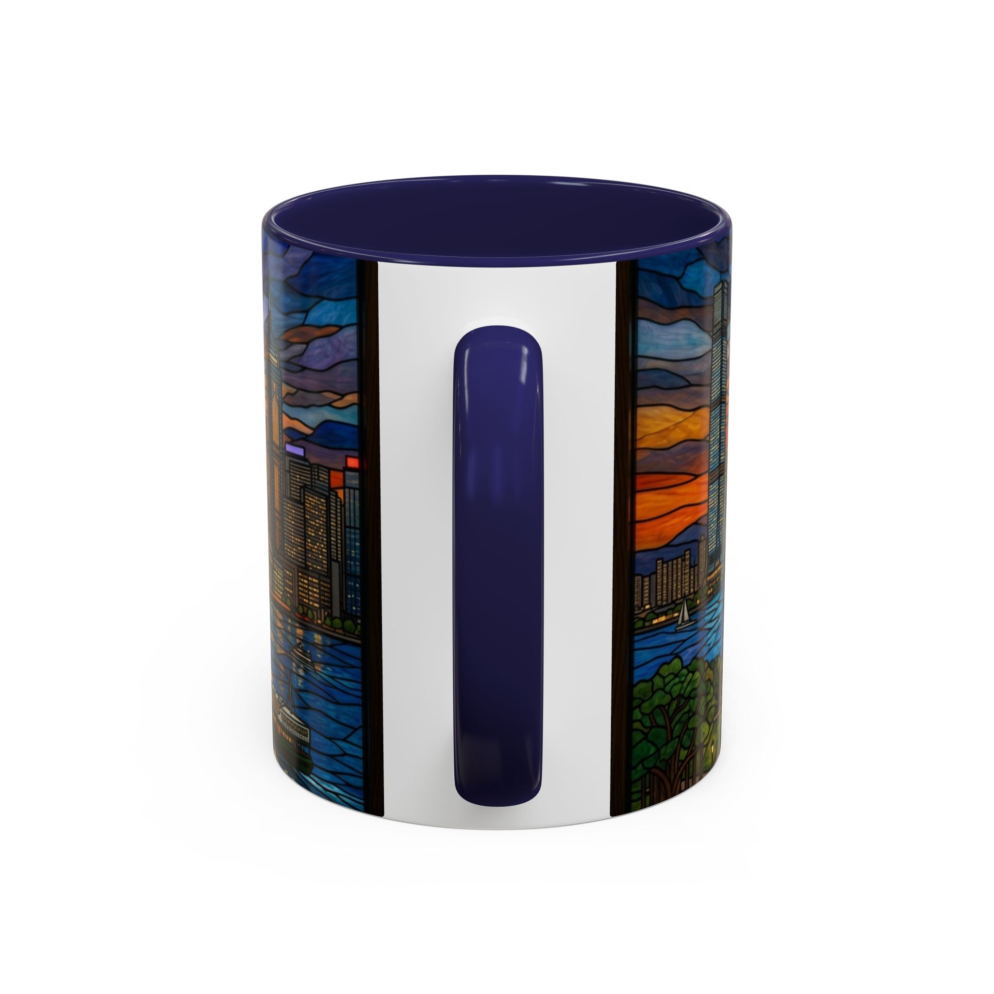 Hong Kong Sky Line Stained-Glass Coffee Mug (11/15oz)