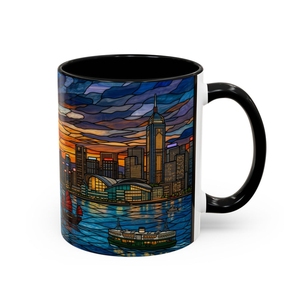 Hong Kong Sky Line Stained-Glass Coffee Mug (11/15oz)