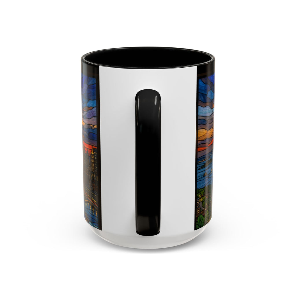 NYC Stained Glass Skyline Accent Coffee Mug – 11/15 oz