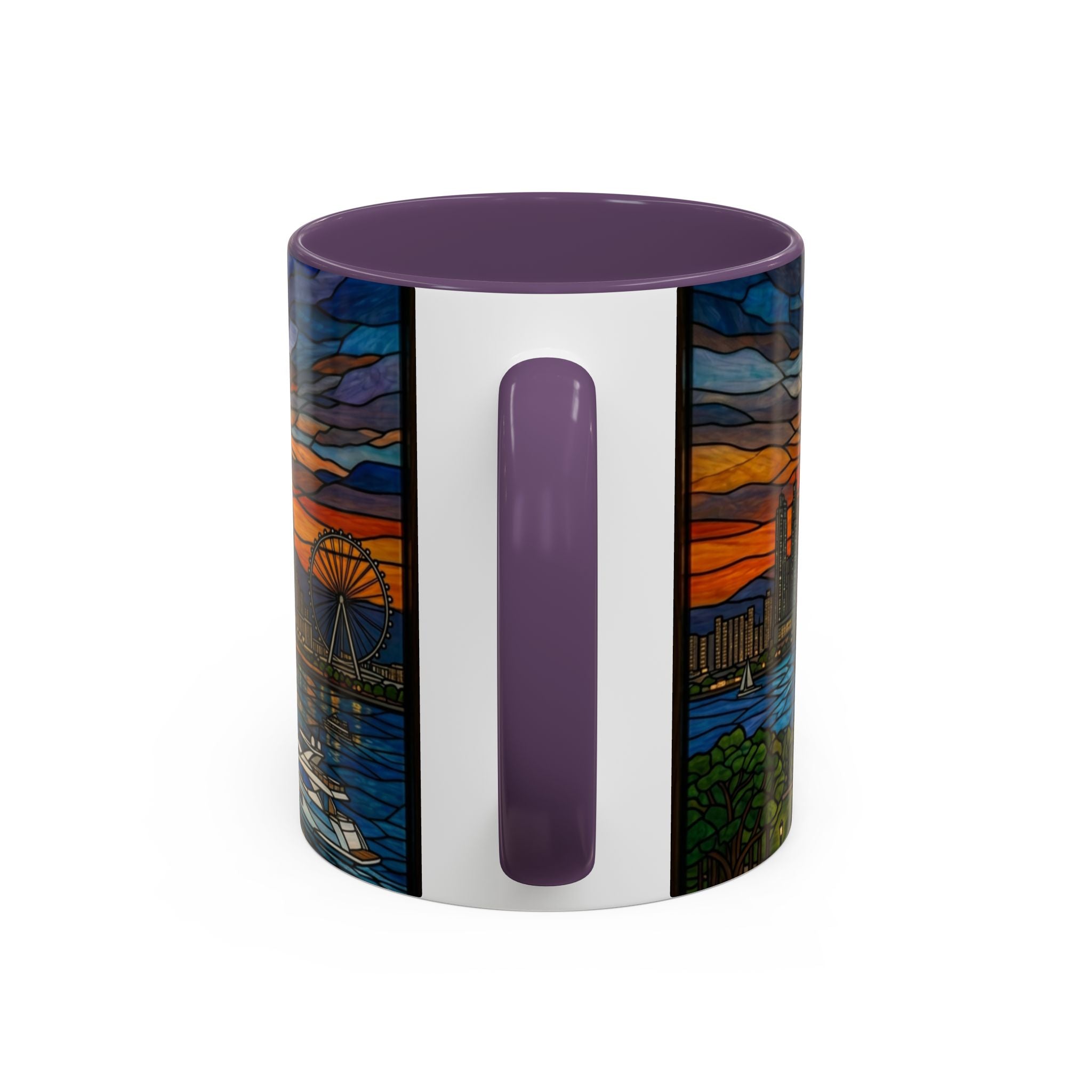 Dubai Skyline Stained Glass Accent Coffee Mug (11/15oz)