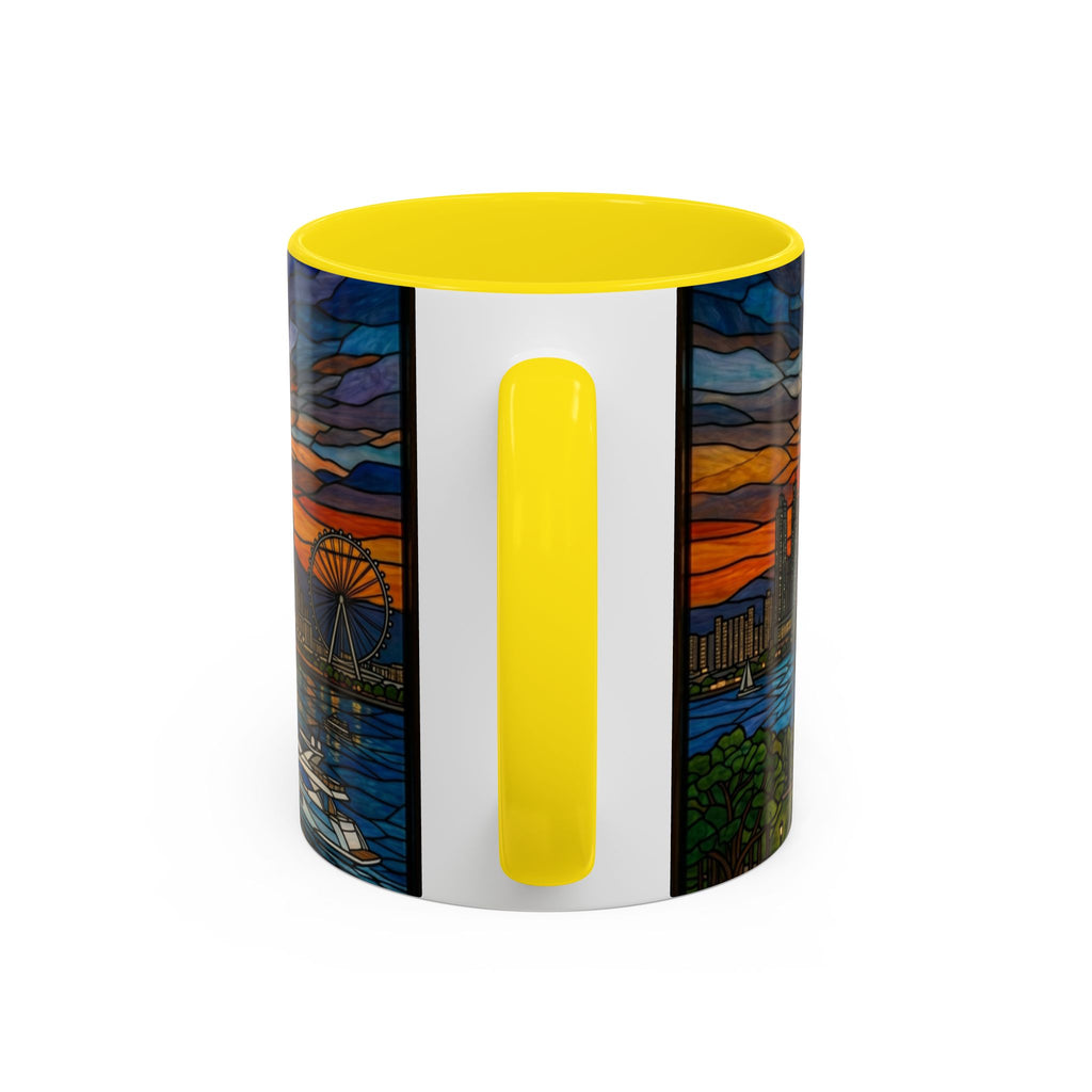 Dubai Skyline Stained Glass Accent Coffee Mug (11/15oz)