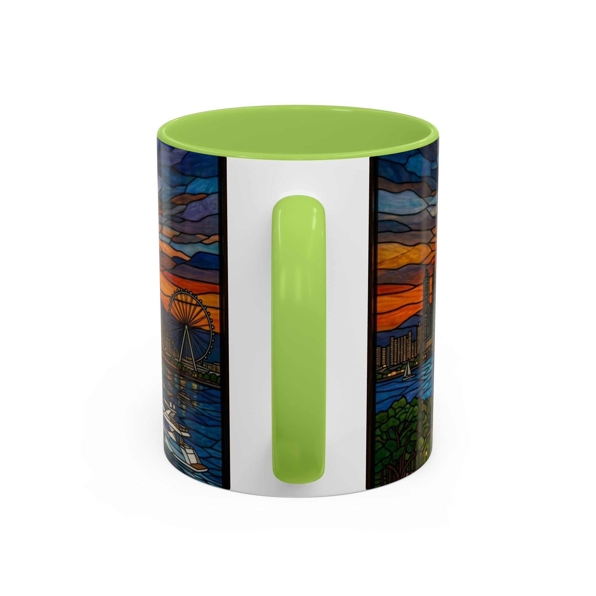 Dubai Skyline Stained Glass Accent Coffee Mug (11/15oz)