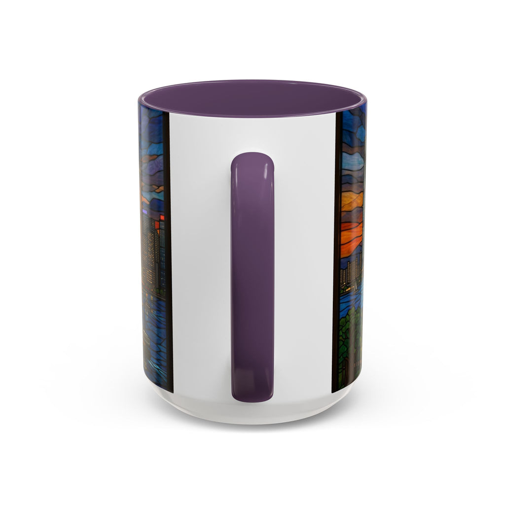 Hong Kong Sky Line Stained-Glass Coffee Mug (11/15oz)