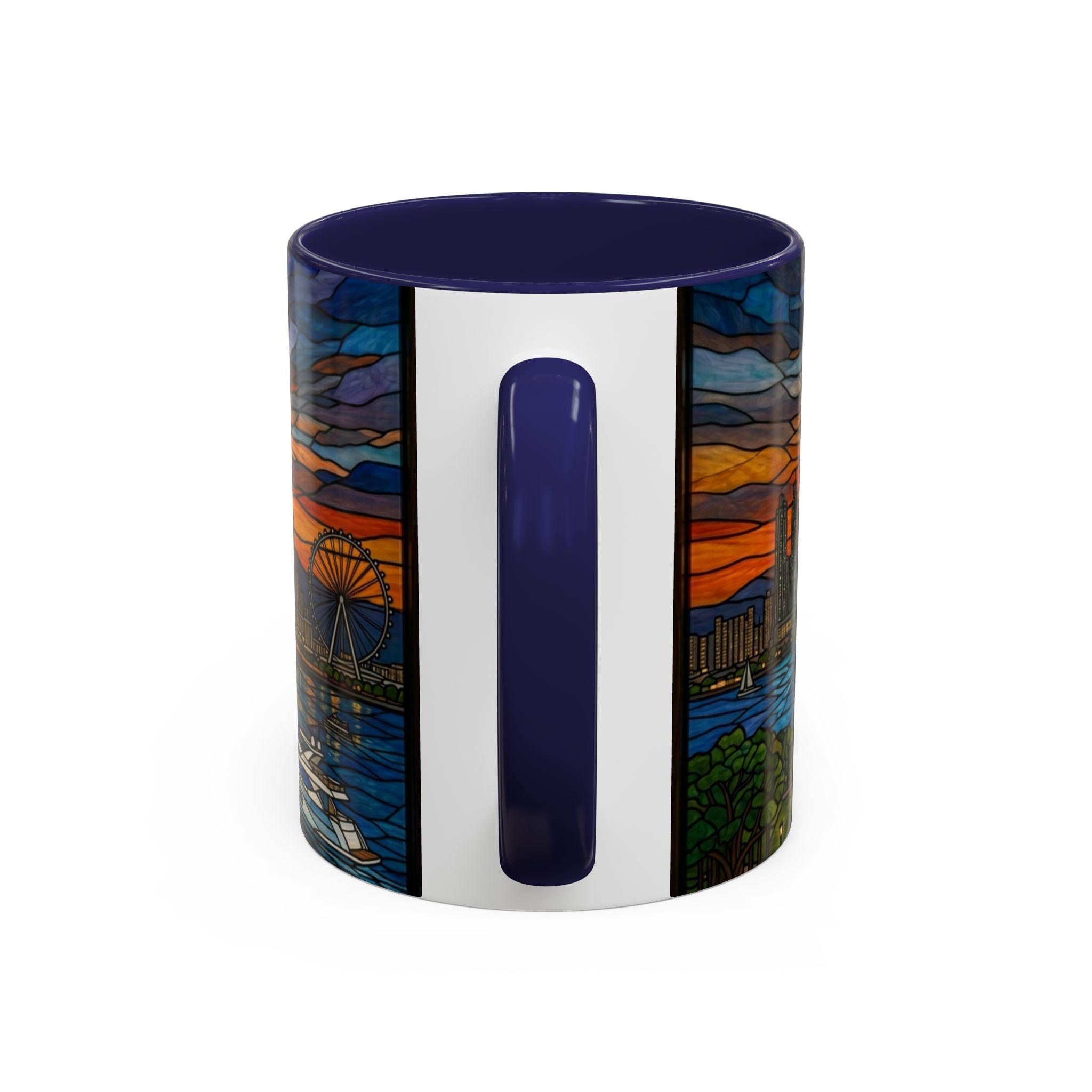 Dubai Skyline Stained Glass Accent Coffee Mug (11/15oz)