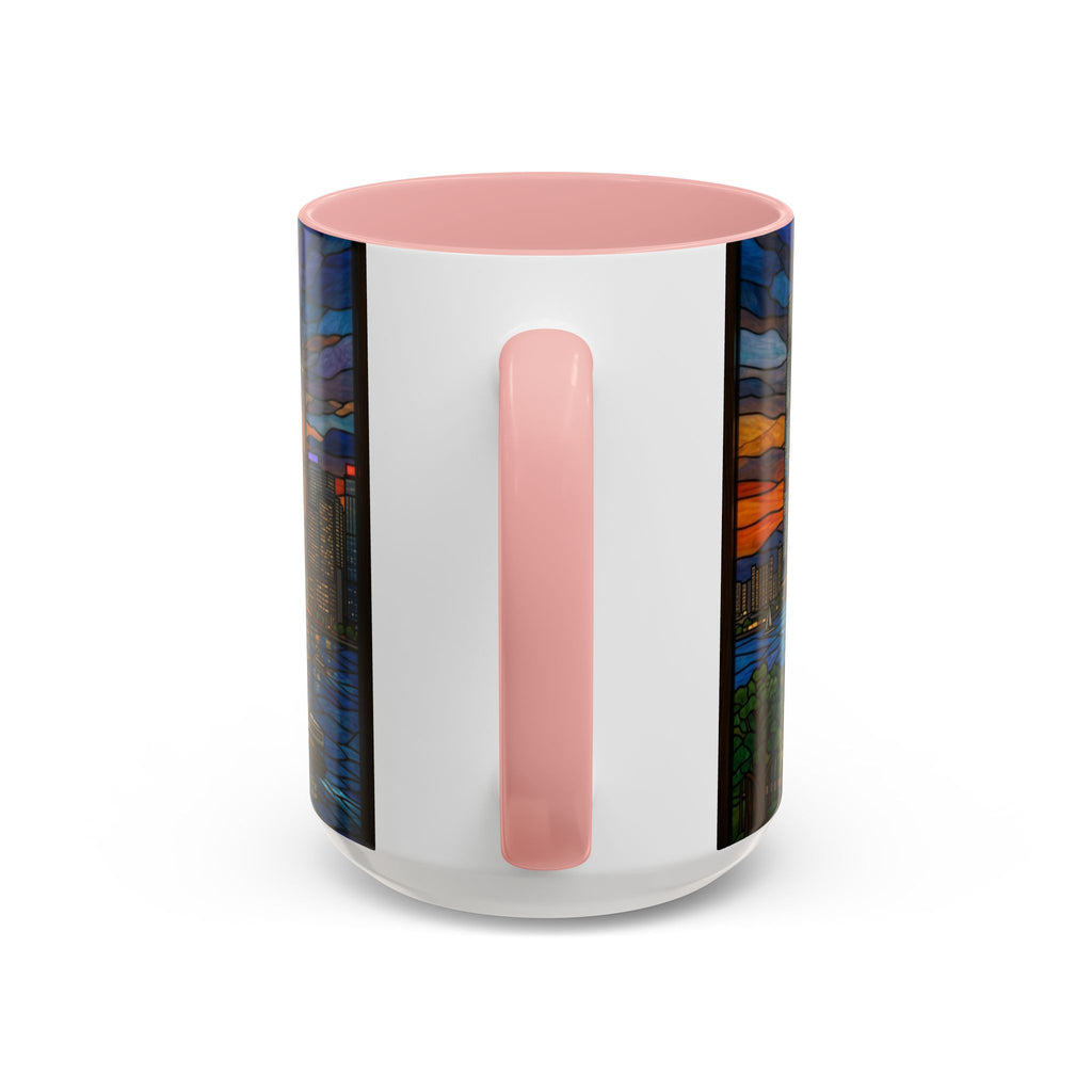 Hong Kong Sky Line Stained-Glass Coffee Mug (11/15oz)