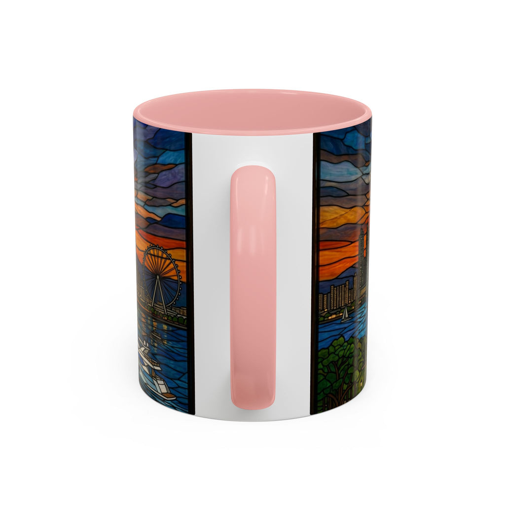 Dubai Skyline Stained Glass Accent Coffee Mug (11/15oz)