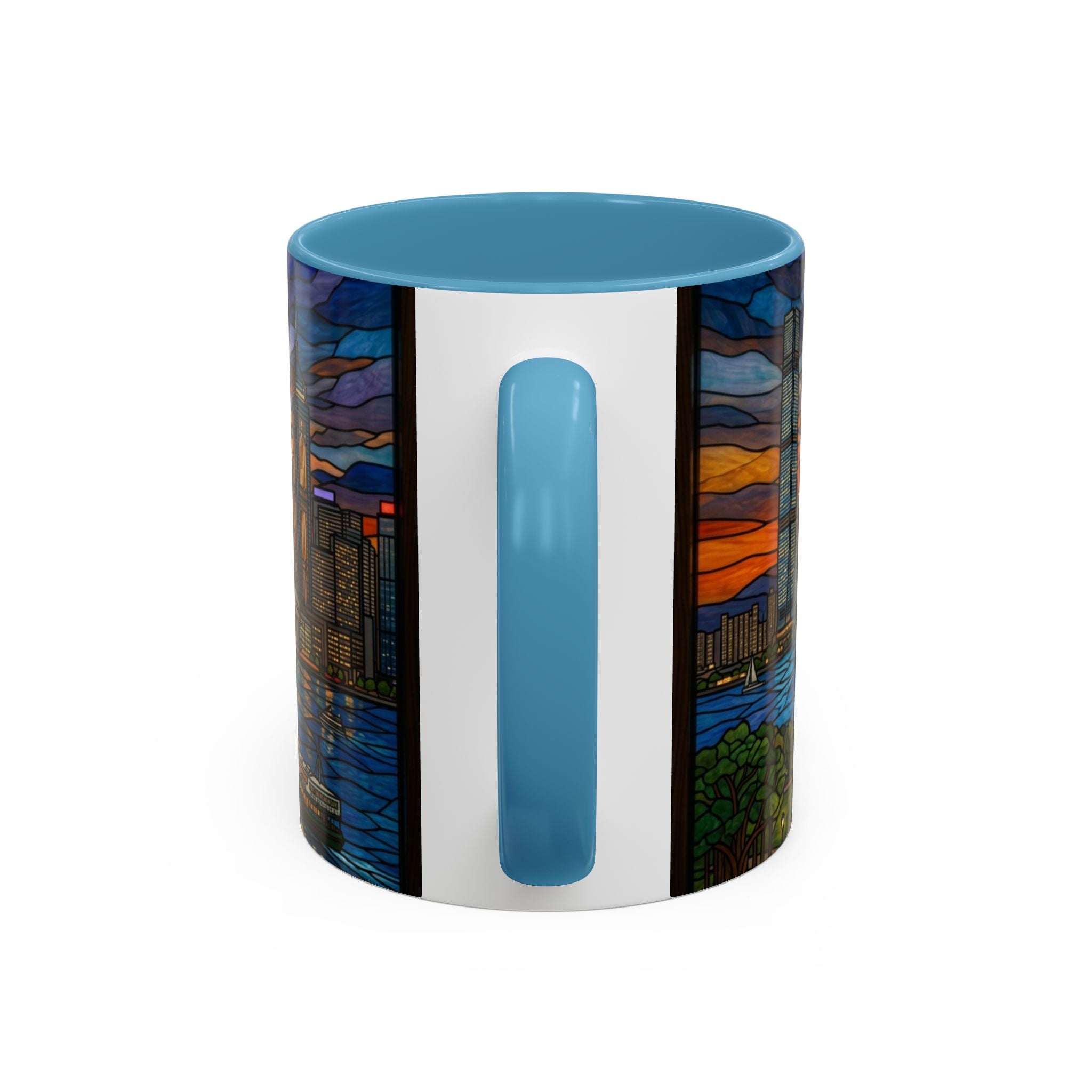 Hong Kong Sky Line Stained-Glass Coffee Mug (11/15oz)