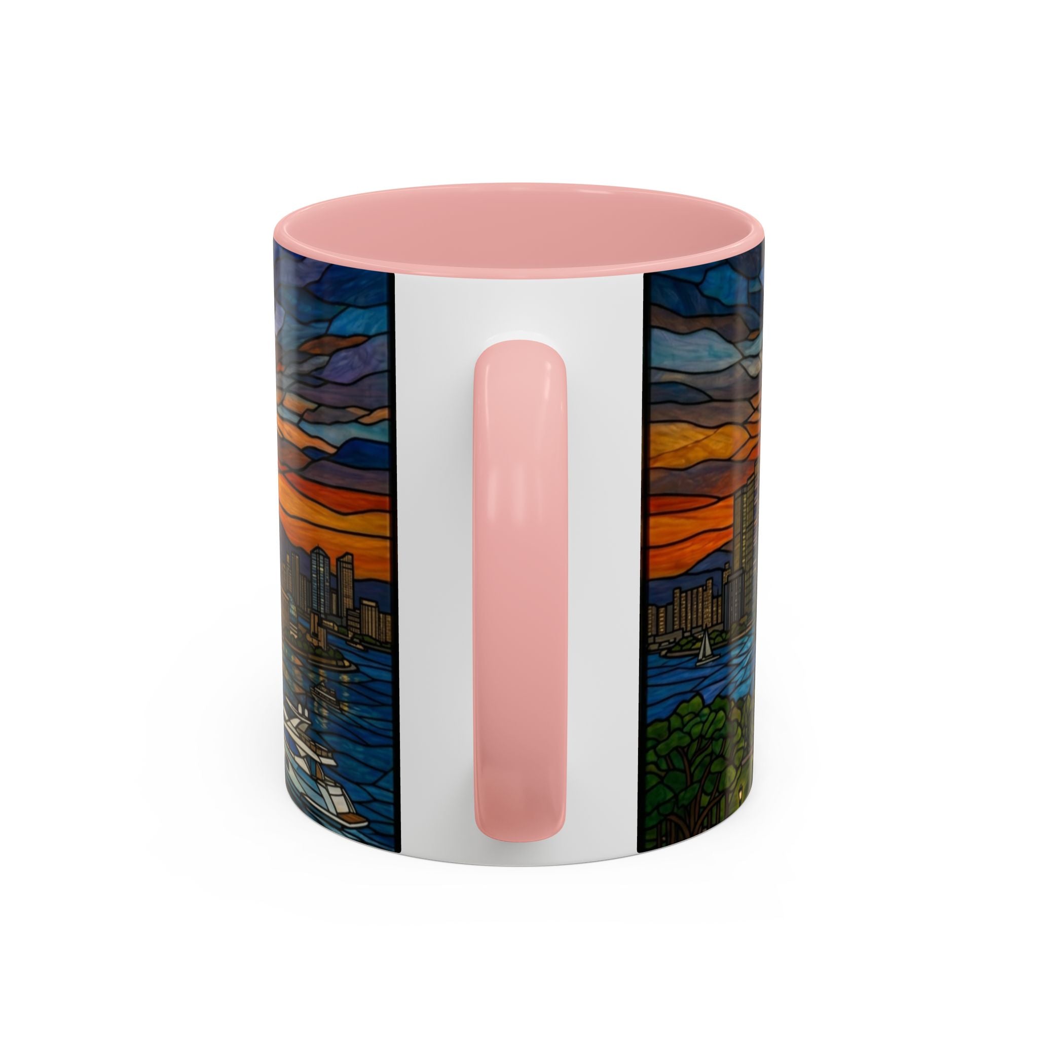 Shanghai Harbor Stained-Glass Sunset Coffee Mug (11/15oz)
