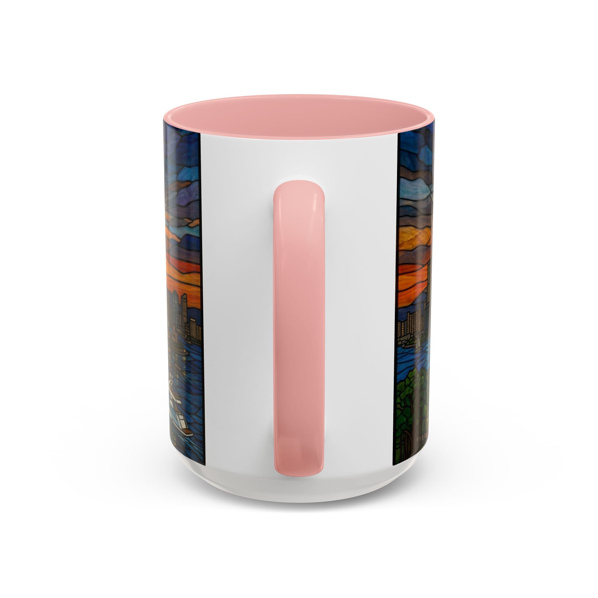 Shanghai Harbor Stained-Glass Sunset Coffee Mug (11/15oz)