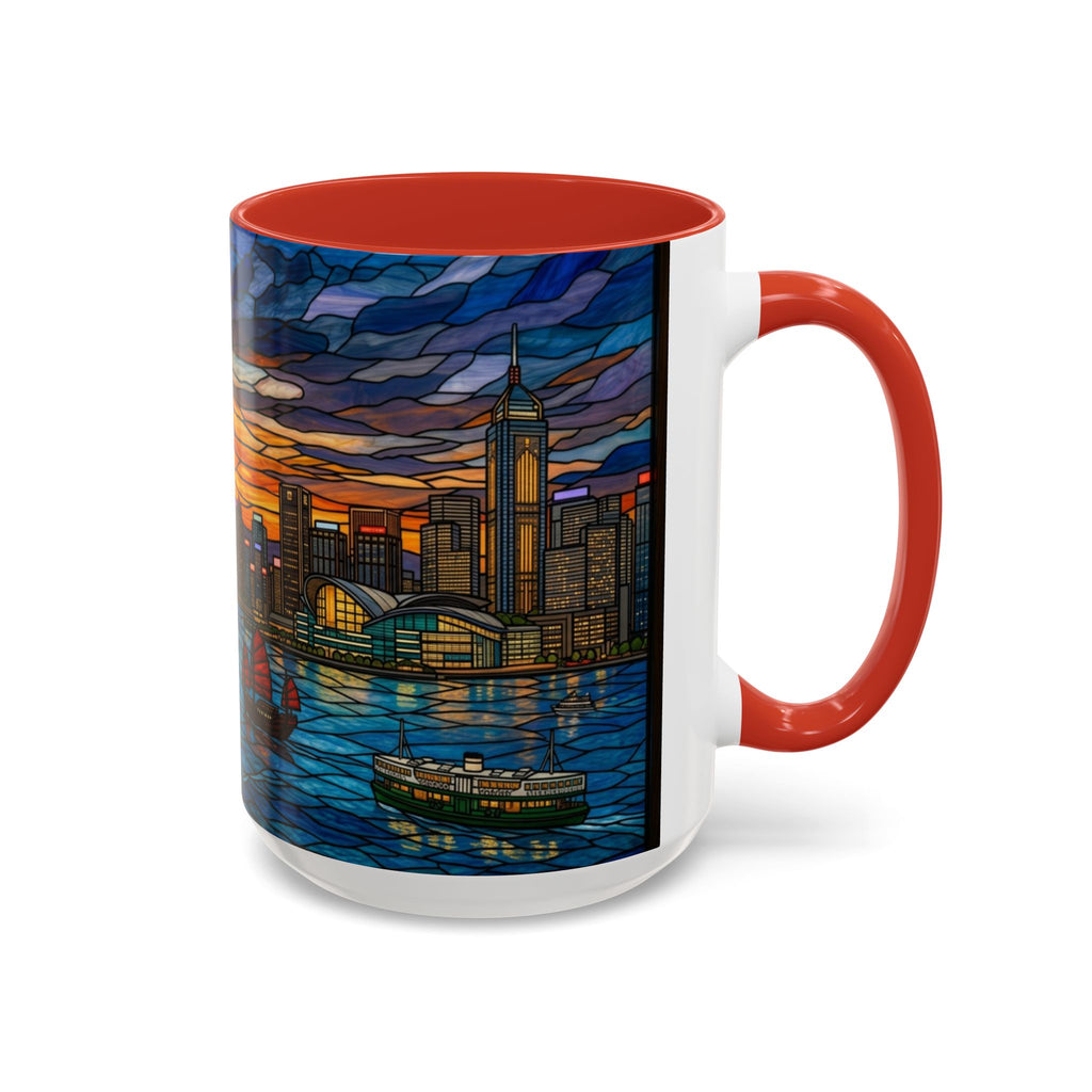 Hong Kong Sky Line Stained-Glass Coffee Mug (11/15oz)