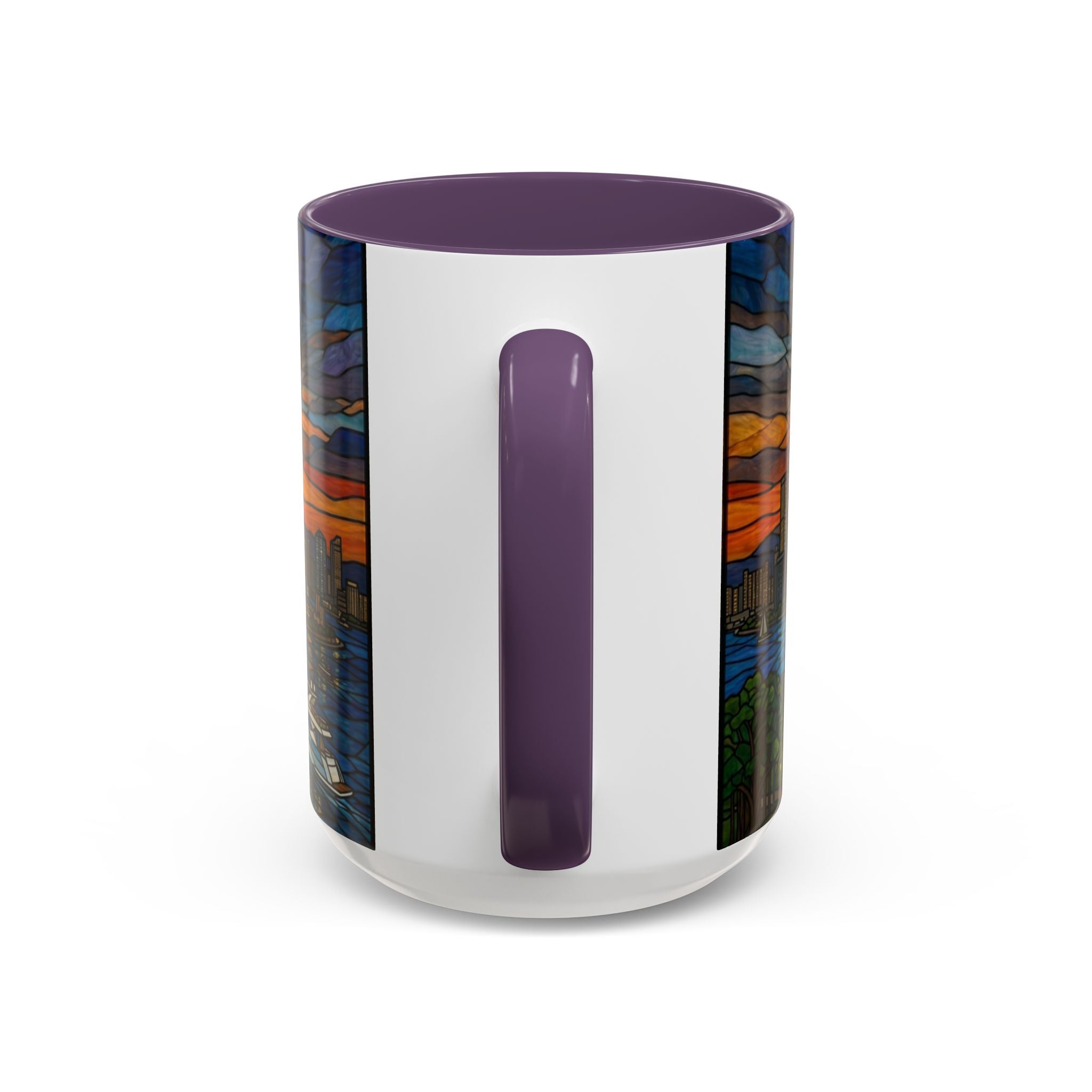 Shanghai Harbor Stained-Glass Sunset Coffee Mug (11/15oz)