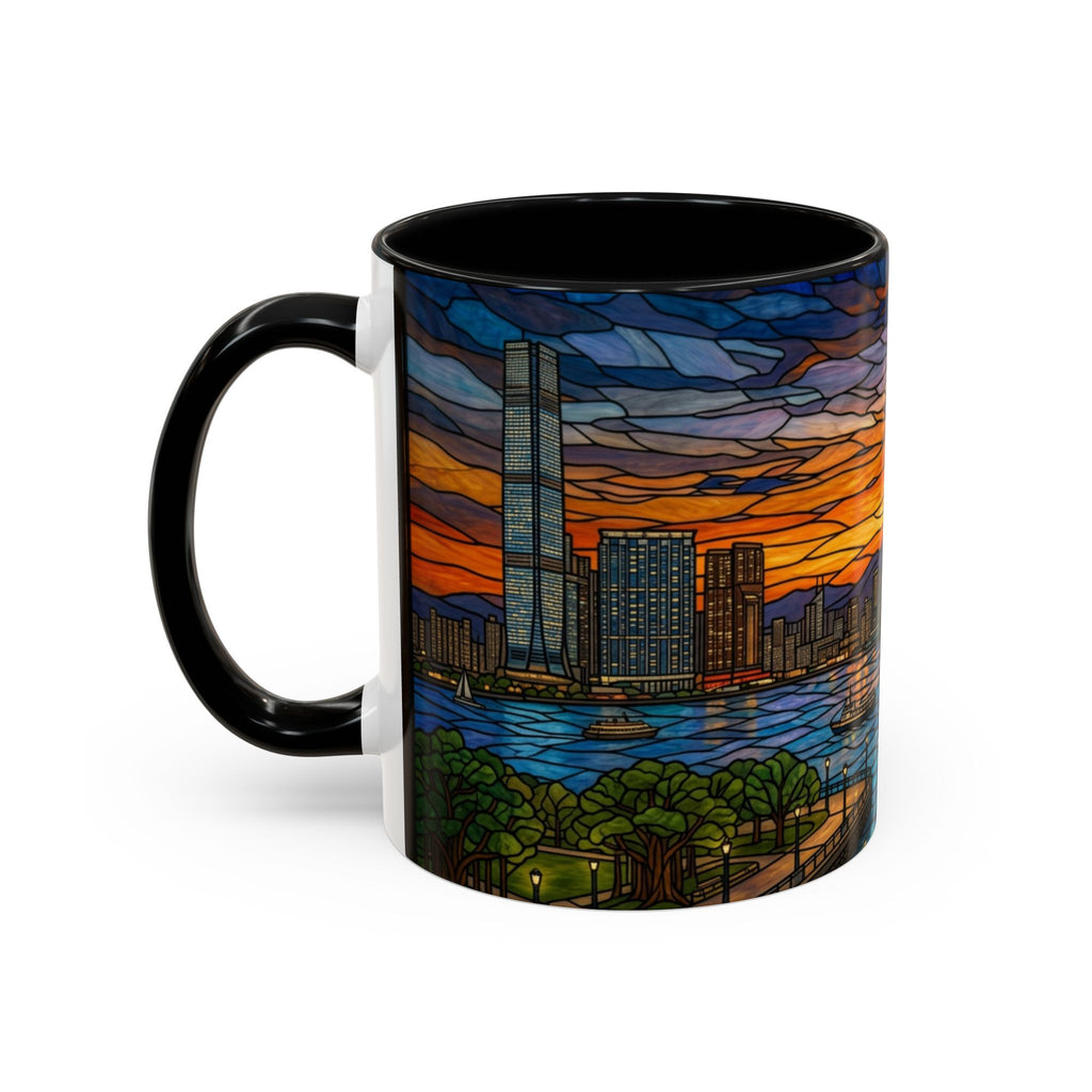 Hong Kong Sky Line Stained-Glass Coffee Mug (11/15oz)