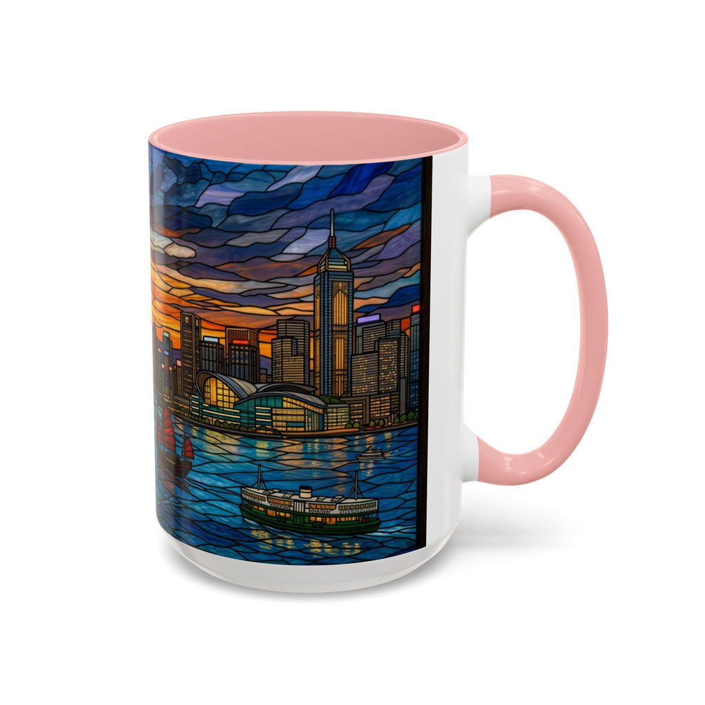 Hong Kong Sky Line Stained-Glass Coffee Mug (11/15oz)