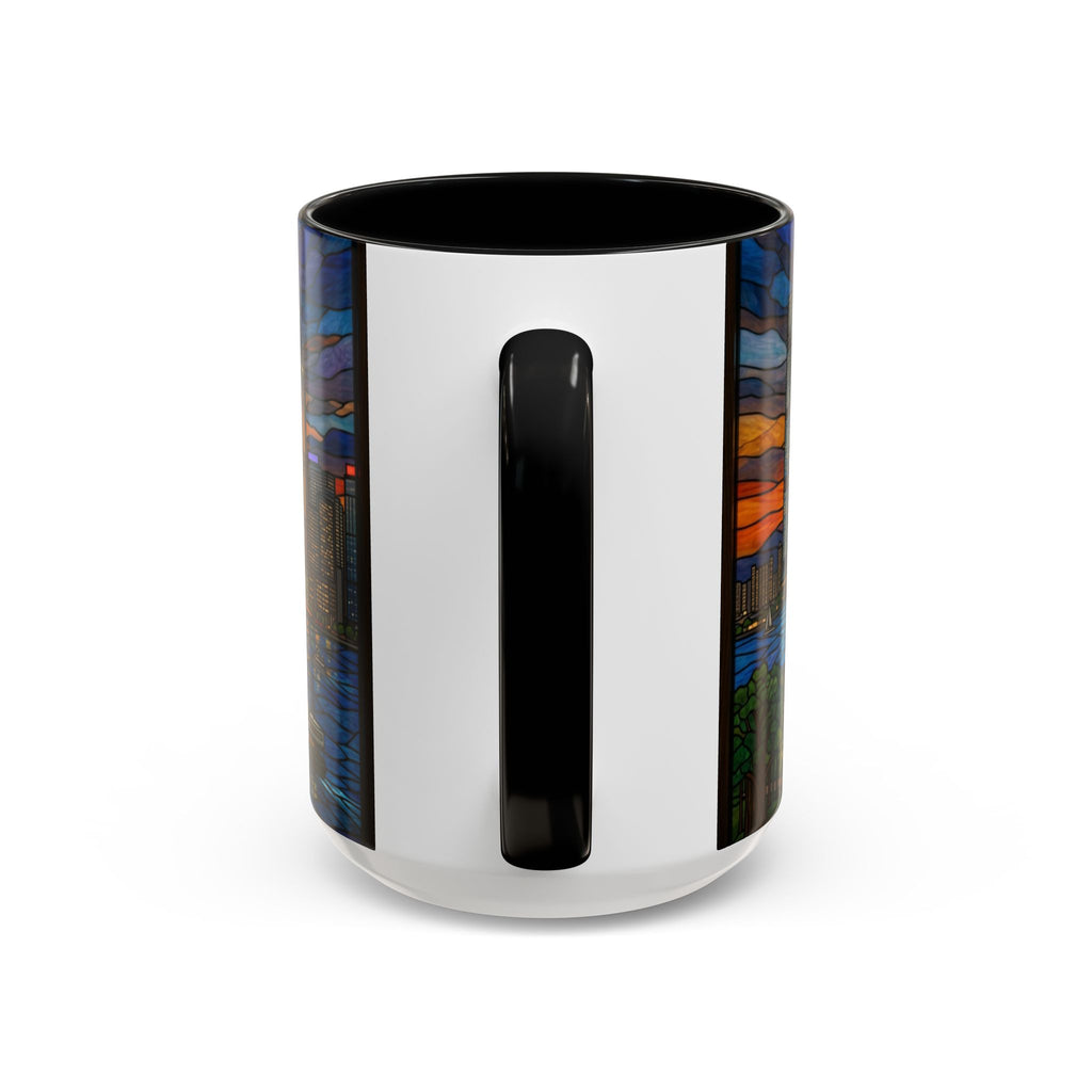 Hong Kong Sky Line Stained-Glass Coffee Mug (11/15oz)