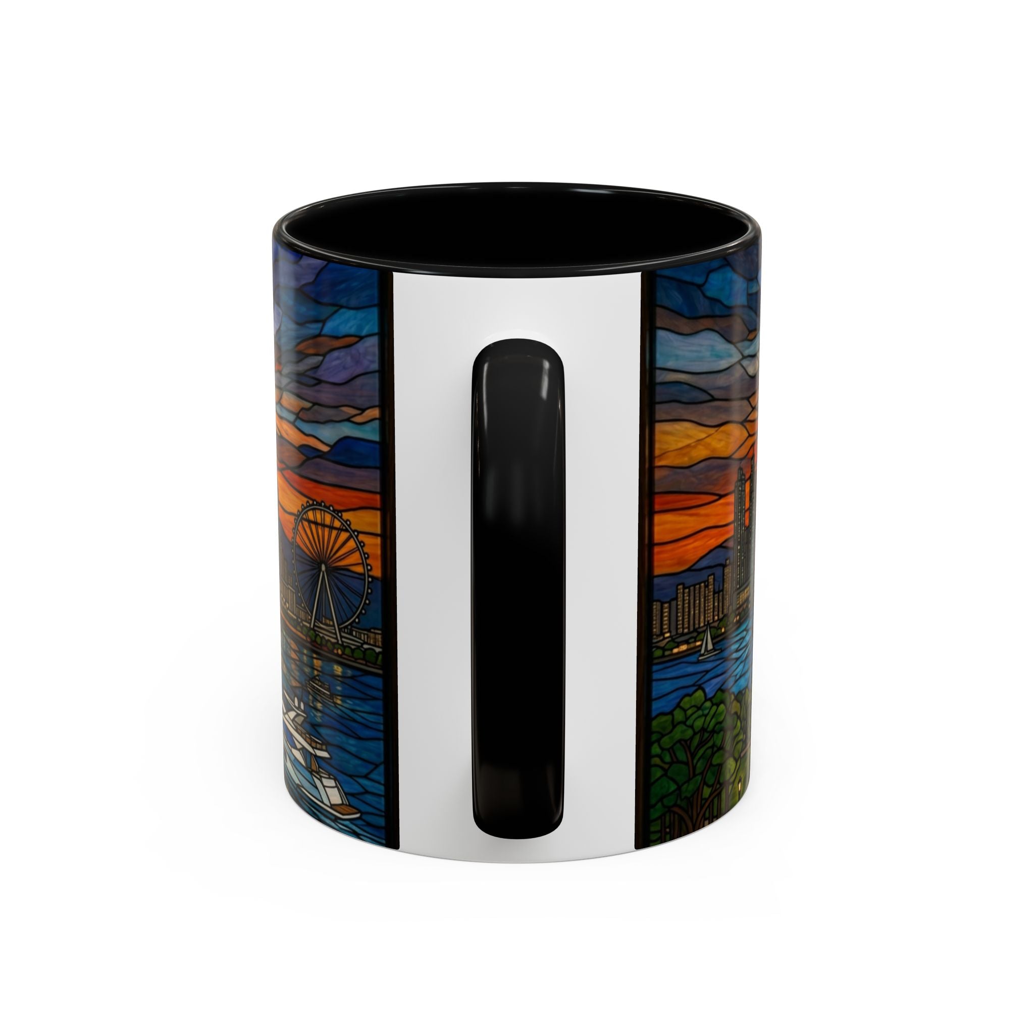 Dubai Skyline Stained Glass Accent Coffee Mug (11/15oz)