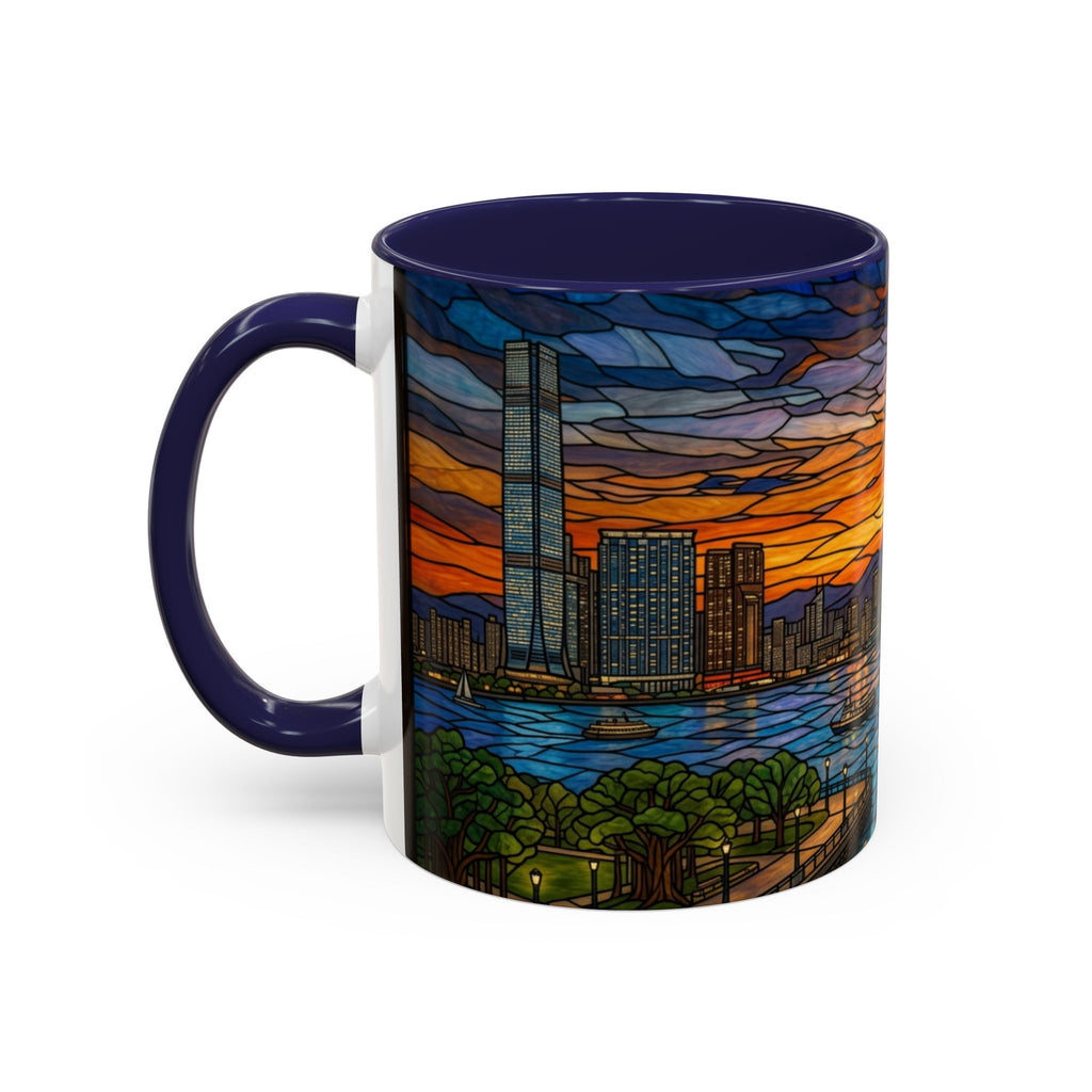 Hong Kong Sky Line Stained-Glass Coffee Mug (11/15oz)
