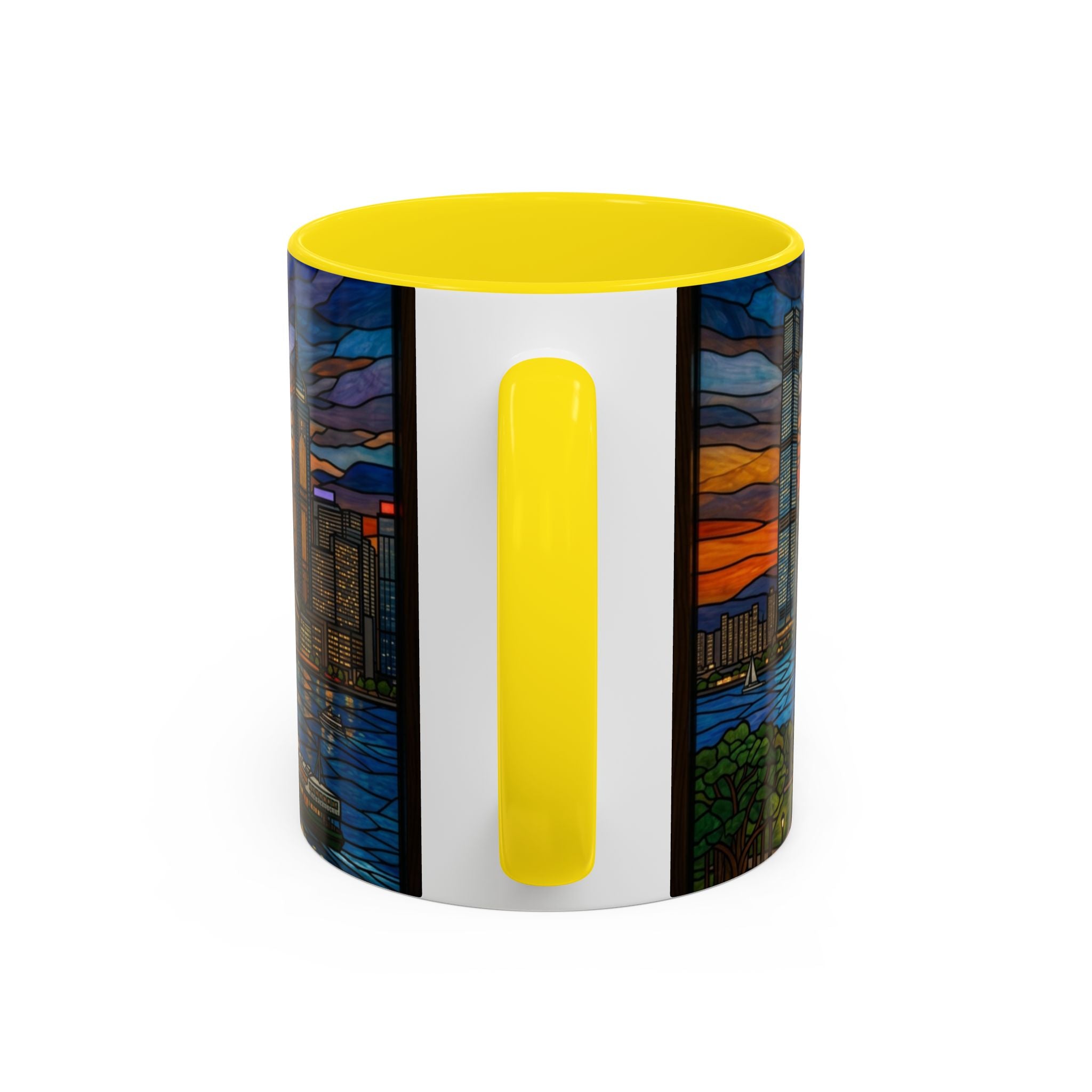 Hong Kong Sky Line Stained-Glass Coffee Mug (11/15oz)