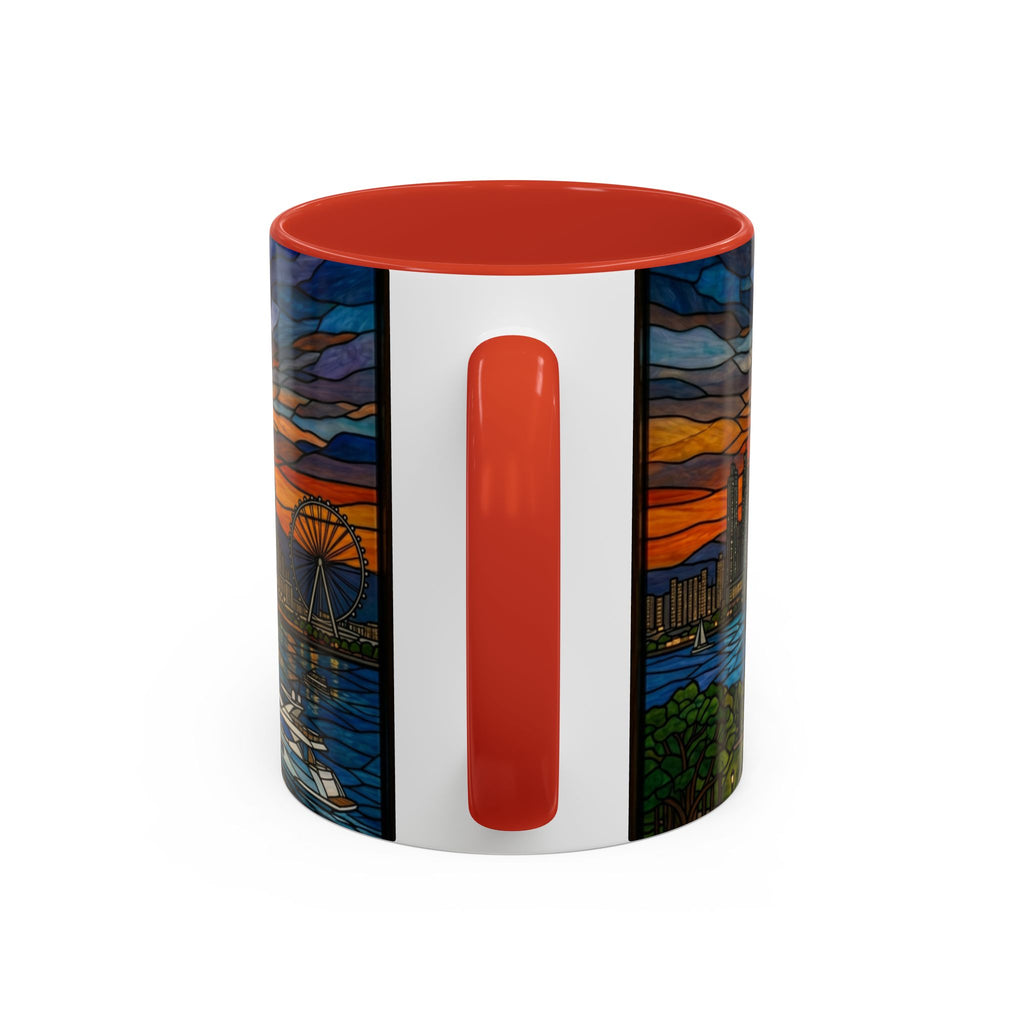 Dubai Skyline Stained Glass Accent Coffee Mug (11/15oz)