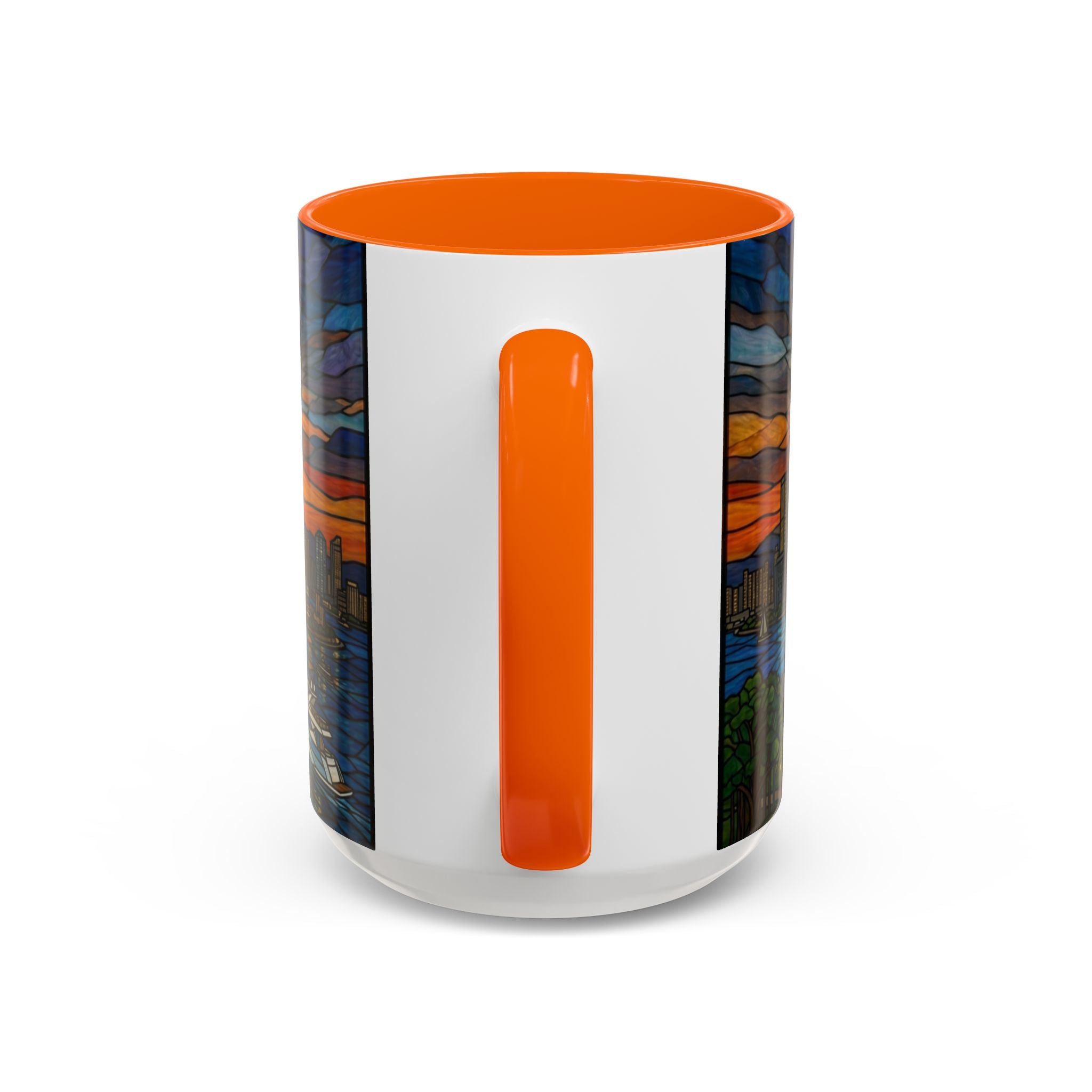 Shanghai Harbor Stained-Glass Sunset Coffee Mug (11/15oz)