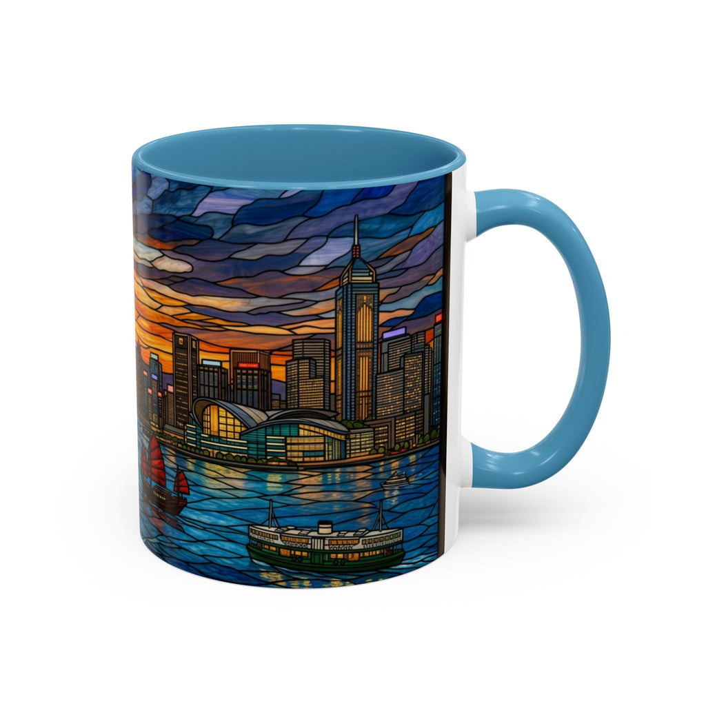 Hong Kong Sky Line Stained-Glass Coffee Mug (11/15oz)
