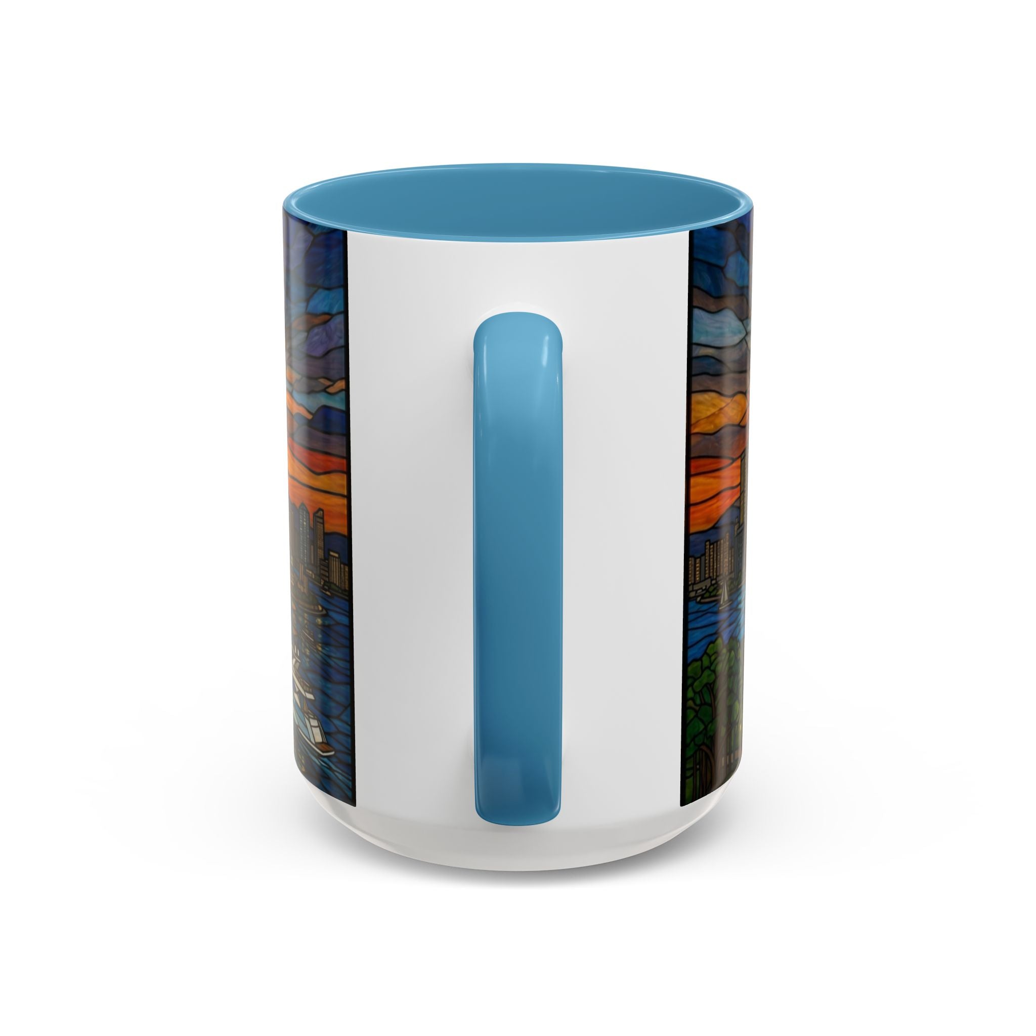 Shanghai Harbor Stained-Glass Sunset Coffee Mug (11/15oz)